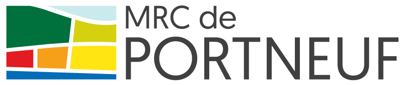 Logo de la MRC de Matawinie comportant des formes colorées stylisées et superposées en vert, jaune, rouge et bleu, avec le texte « MRC de Matawinie » en noir à côté du graphique.